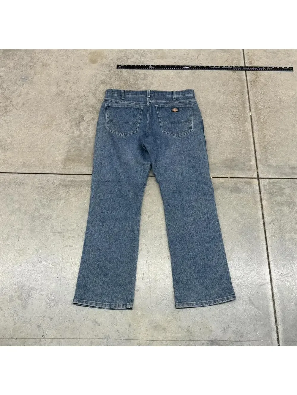 vintage dickies relaxed baggy fit dark blue jeans size 34 x 30